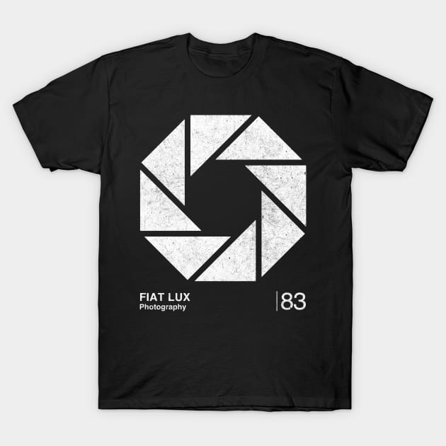 Fiat Lux / Minimalist Graphic Artwork Design T-Shirt by saudade